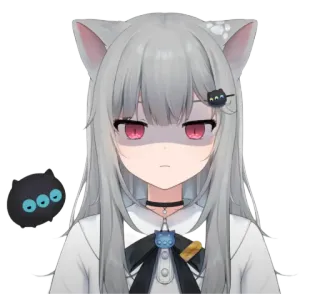 😠 애니메이션, 고양이, 소녀, 귀여운, 스티커 telegram sticker