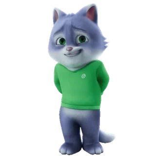 😬 cat, animal, cartoon, cute, character telegram sticker