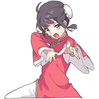 👊 anime, dibujos animados, asiática, chica, personaje, mujer telegram sticker