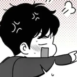 🍸 Cartoon, Wütend, Genervt, Verärgert, Zeigend, Frustriert, Anime, Manga telegram sticker