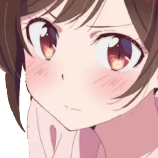 😾 Anime, Cô gái, Dễ thương, Đỏ mặt, Phim hoạt hình whatsapp sticker