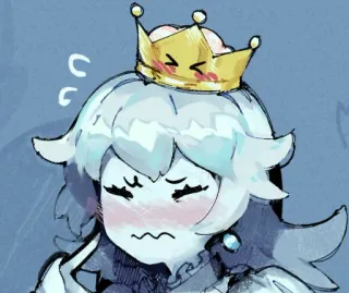 😣 Boo Mario Boo, Mario, Koningin Boo, Fanart, Videogame, Geest, Kroon telegram sticker