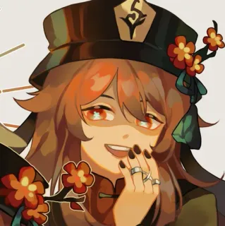 ➖ Hu Tao Genshin Impact anime, character, hu tao, genshin impact, video game, girl telegram sticker