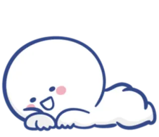 😪 милый, каваий, мультфильм, персонаж, счастливый telegram sticker