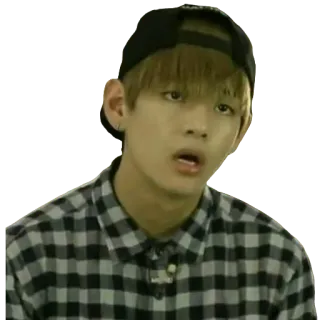 😨 V K-Pop, Sänger, Idol, BTS, Kim Taehyung telegram sticker