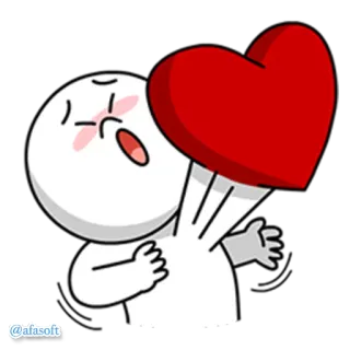 ❤ การ์ตูน, ความรัก, หัวใจ, น่ารัก, อารมณ์, ความรู้สึก telegram sticker