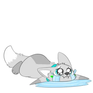 😭 fictional wolf telegram sticker