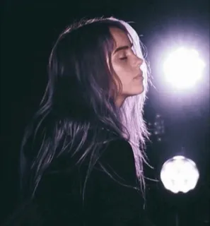 ✨ Billie Eilish chanteuse, femme, musique, portrait, Billie Eilish telegram sticker
