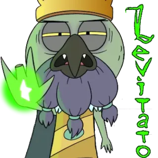 😑 Levitato cartoon, king, magic, animated telegram sticker