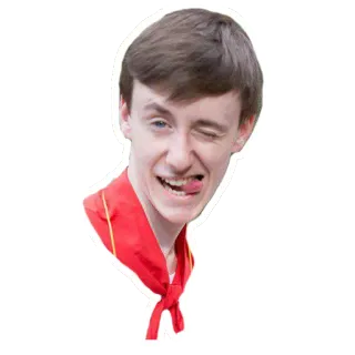 😜 persona, retrato, guiño, lengua, corbata telegram sticker