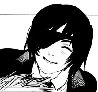 🌟 Himeno Chainsaw Man anime, manga, girl, smile telegram sticker