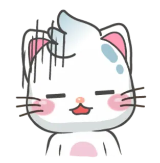 😰 cat, kawaii, sticker, cute, animal telegram sticker