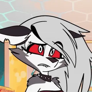 🤨 Loona Helluva Boss ヘルハウンド, アニメ, 漫画, 狼, Loona telegram sticker