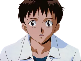 😧 Shinji Ikari Neon Genesis Evangelion animé, triste, nerveux/nerveuse, Evangelion telegram sticker