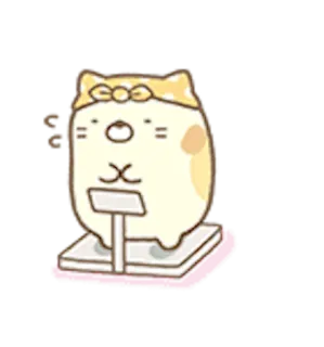 🏃 kucing, timbangan, imut, kawaii, stiker telegram sticker