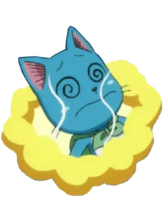 😟 Happy Fairy Tail Anime, Gato, Desenho animado, Chorando, Triste, Fairy Tail telegram sticker