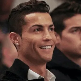 🖤 Cristiano Ronaldo 足球, 橄榄球, 运动员, 名人, 男人 telegram sticker