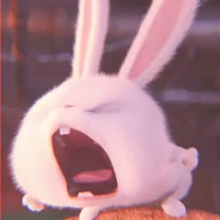 🐰 Snowball The Secret Life of Pets conejo, animal, dibujos animados, conejito, enojado, animado telegram sticker