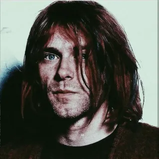 ⚡ Kurt Cobain Kurt Cobain, Musiker, Sänger, Nirvana, Grunge, Rock, Porträt telegram sticker