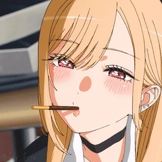 😋 Marin Kitagawa My Dress-Up Darling อนิเมะ, ผู้หญิง, น่ารัก, ขนม, ป๊อกกี้, มาริน คิตากาวะ, My Dress-Up Darling telegram sticker