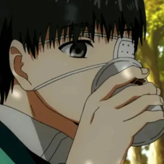 💉 Ken Kaneki Tokyo Ghoul 애니메이션, 도쿄 구울, 카네키 켄, 구울, 마스크, 외눈, 캐릭터 telegram sticker
