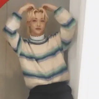 🐤 Felix kpop, stray kids, idol, felix, sänger, blond telegram sticker