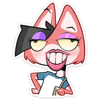 ⏺ desenho animado, raposa, animal, personagem, ilustração, sorriso telegram sticker