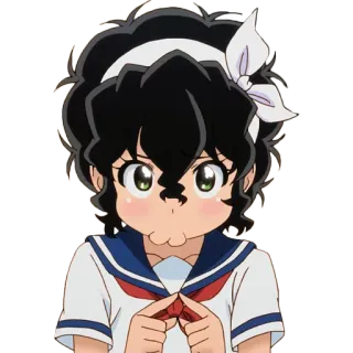 😗 Anime, Desenho animado, Menina, Uniforme escolar, Fofo, Mangá telegram sticker