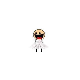 😃 cartone animato, omino stilizzato, sorridente, felice, illustrazione, disegno telegram sticker