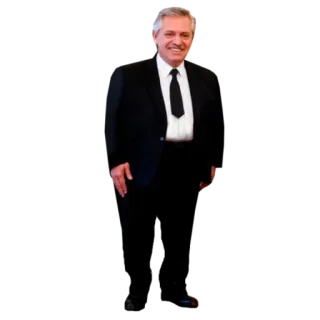 🤡 Alberto Fernández 정치인, 대통령, 정장, 넥타이, 남자, 어른 telegram sticker