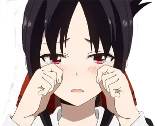 😢 Kaguya Shinomiya Kaguya-sama: Love Is War アニメ, かぐや様, 四宮かぐや, ラブライブ, 悲しい, 泣く, かわいい whatsapp sticker