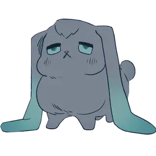 ❄️ 兔子, 可爱, 伤心, 动物, 宠物 whatsapp sticker