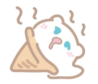 🍦 Help! helado, oso, dibujos animados, lindo, pegatina, ayuda, comida telegram sticker