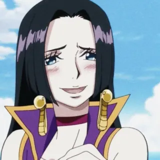 🥂 Boa Hancock One Piece 애니메이션, 원피스, 보아 행콕, 여자, 미소, 캐릭터 telegram sticker