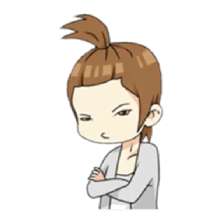 😒 Kartun, Karakter, Potret, Gambar, Ilustrasi, Marah whatsapp sticker