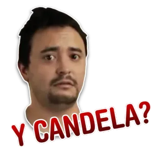 😨 Y CANDELA? вопрос, выражение, испанский, мужчина telegram sticker