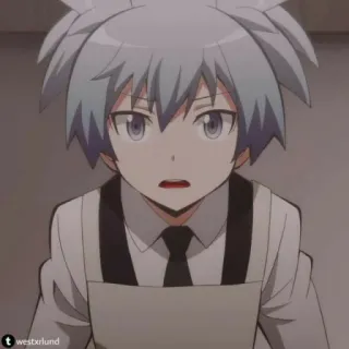 🌀 Nagisa Shiota Assassination Classroom Anime, Nagisa Shiota, Assassination Classroom, Personagem, Mangá whatsapp sticker