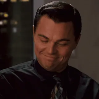 😮‍💨 Leonardo DiCaprio, actor, retrato, celebridad, sonriendo con sorna telegram sticker
