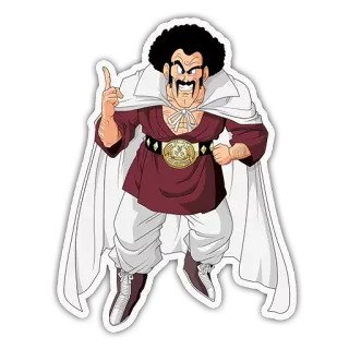 💪 Hercule Dragon Ball Anime, Dragon Ball, Hercule, Mr. Satan, Seni Bela Diri, Juara whatsapp sticker