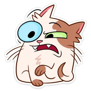 🤢 Katze, Cartoon, lustig, Tier, Aufkleber telegram sticker