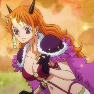 🥰 Nami One Piece 动漫, 海盗, 橘色头发, 恶魔果实 telegram sticker