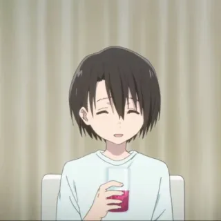 🐇 anime, boy, drink, animation telegram sticker