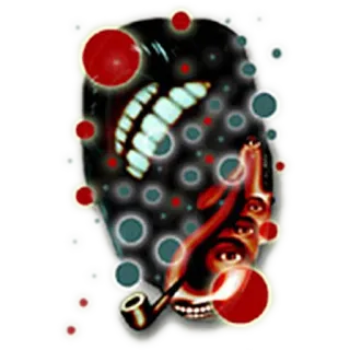 😌 นามธรรม, ใบหน้า, ไปป์, สูบบุหรี่ telegram sticker