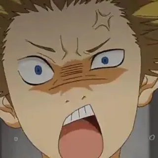 ✨ anime, angry, shouting, frustrated, cartoon telegram sticker