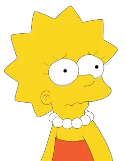 😢 Lisa Simpson The Simpsons Lisa Simpson, kartun, animasi, The Simpsons, sedih telegram sticker