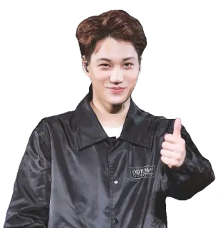 👍 thumbs up, positive, approval, kpop, exo, man, person, indoors telegram sticker