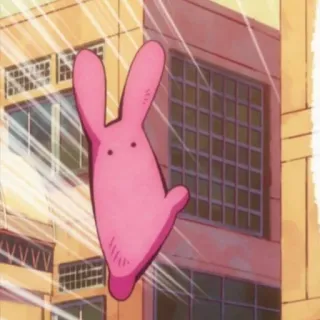 🍧 Mokke Toilet-bound Hanako-kun Mokke, Hanako-kun, Coelho, Anime, Rosa whatsapp sticker