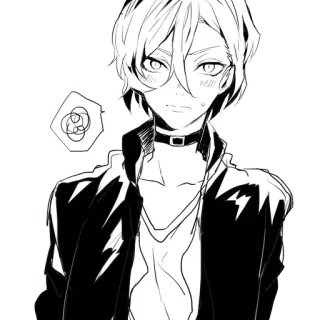 😚 Anime, Manga, Zeichnung, Kunst, Junge, Choker telegram sticker