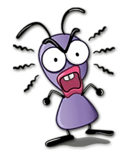 😱 dibujo animado, ira, gritando, morado, criatura, enojado telegram sticker