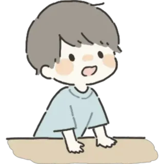 😦 Мультфильм, Рисунок, Персонаж, Иллюстрация, Ребенок, Милый telegram sticker